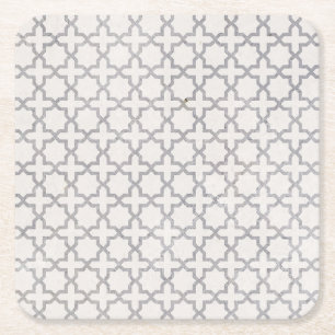Dessous-de-verre Carré En Papier Motif géométrique beige islamique