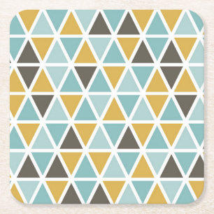 Dessous-de-verre Carré En Papier Motif géométrique de triangle