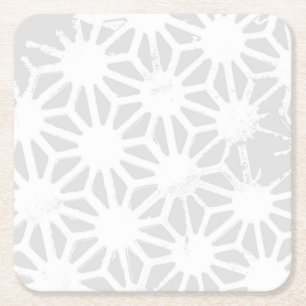 Dessous-de-verre Carré En Papier Motif géométrique gris pâle