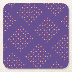 Dessous-de-verre Carré En Papier Motif géométrique triangle violet