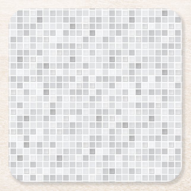 Dessous-de-verre Carré En Papier Motif gris de tuiles (Devant)