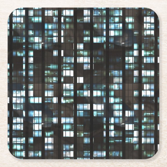 Dessous-de-verre Carré En Papier Motif lumineux de fenêtres (Devant)