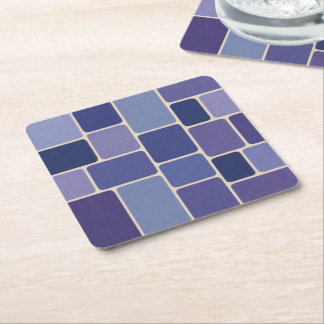 Dessous-de-verre Carré En Papier Motif mosaïque violet