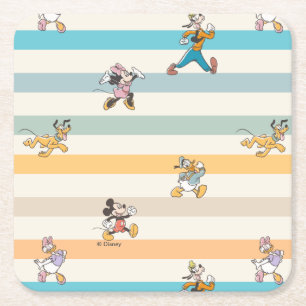 Dessous-de-verre Carré En Papier Motif multiréglé classique Mickey & ses amis