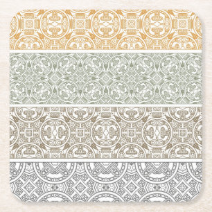 Dessous-de-verre Carré En Papier Motif ornemental