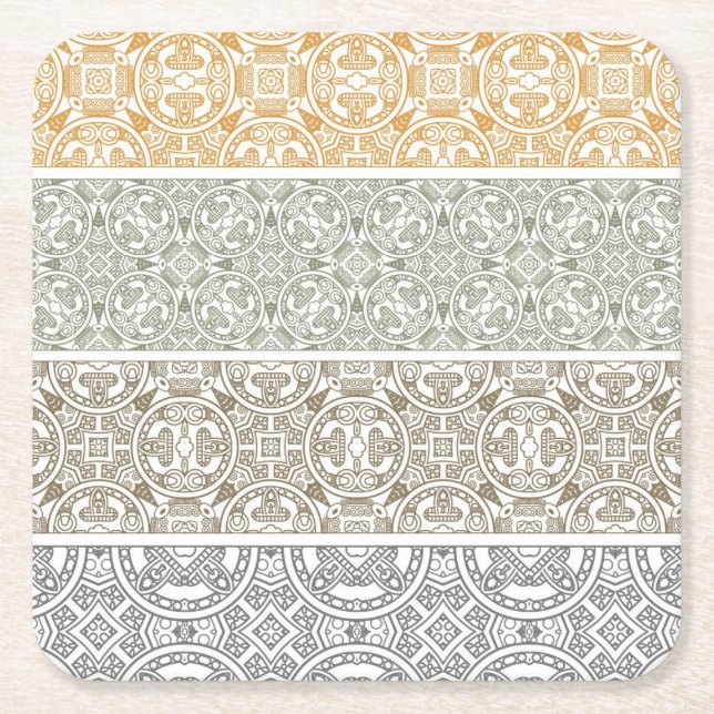 Dessous-de-verre Carré En Papier Motif ornemental (Devant)