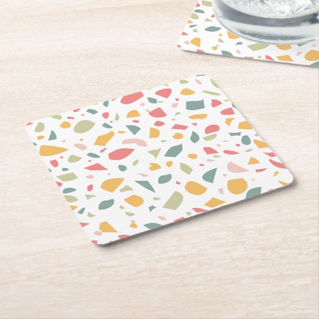Dessous-de-verre Carré En Papier Motif pastel moderne (Incliné)