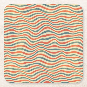 Dessous-de-verre Carré En Papier Motif rayé