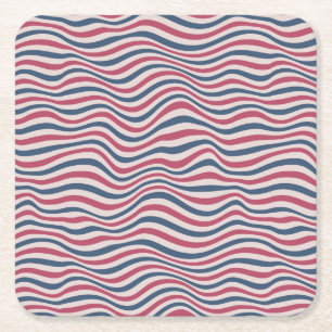 Dessous-de-verre Carré En Papier Motif rayé 2