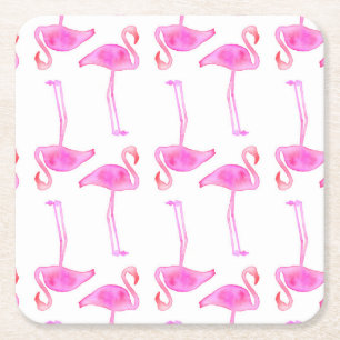 Dessous-de-verre Carré En Papier Motif rose 2 de Flamant rose