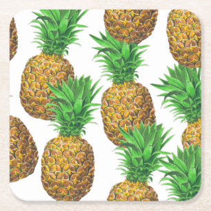 Dessous-de-verre Carré En Papier Motif transparent avec ananas
