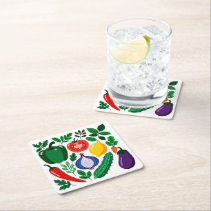 Dessous-de-verre Carré En Papier Motif végétal