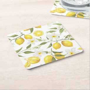 Dessous-de-verre Carré En Papier Motif vintage Lemon Tree