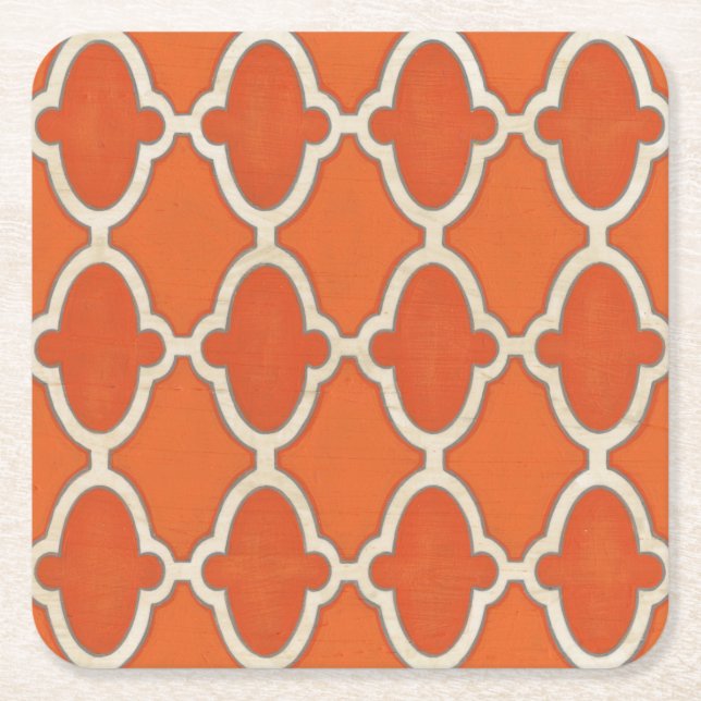 Dessous-de-verre Carré En Papier Motifs du marché III (Devant)