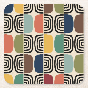 Dessous-de-verre Carré En Papier Moyen-siècle Âge atomique moderne