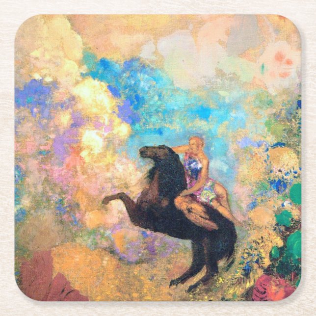 Dessous-de-verre Carré En Papier Muse sur Pegasus, Redon (Devant)