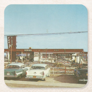 Dessous-de-verre Carré En Papier Myrtle Beach, Vintage Vue