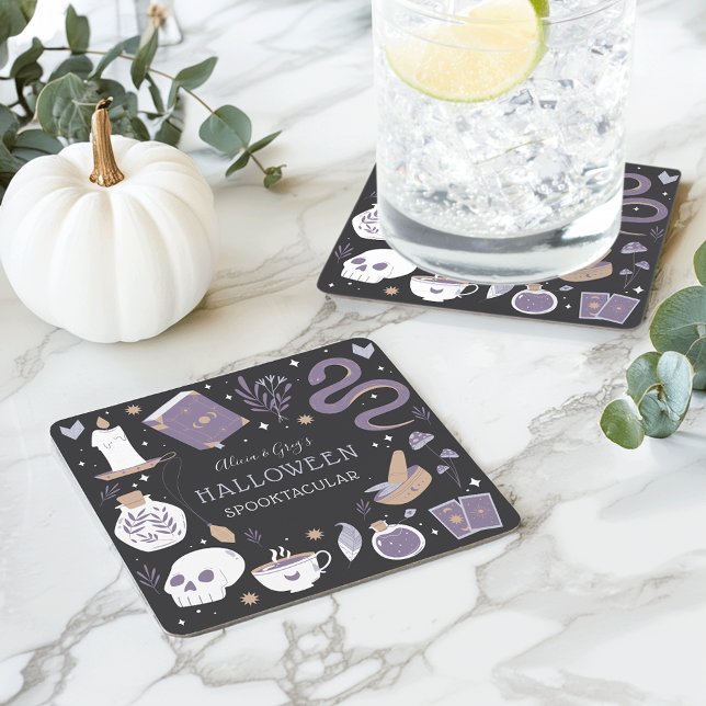 Dessous-de-verre Carré En Papier Mystic Boho Crystal Halloween Party (Créateur téléchargé)