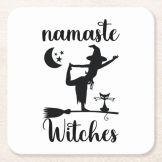 Dessous-de-verre Carré En Papier Namaste Witches Halloween Dessous de verre