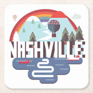 Dessous-de-verre Carré En Papier Nashville dans la conception