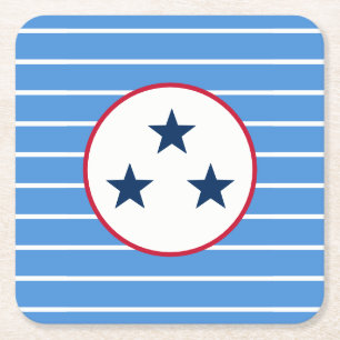 Dessous-de-verre Carré En Papier Nashville, Tennessee Volunteer State Tri-Star