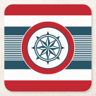 Dessous-de-verre Carré En Papier Nautical design