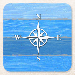 Dessous-de-verre Carré En Papier Nautical themed design