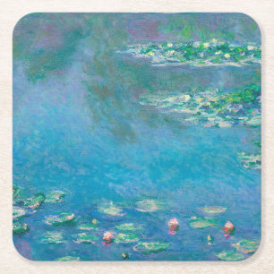 Dessous-de-verre Carré En Papier Nénuphar de Claude Monet Fine Art Painting