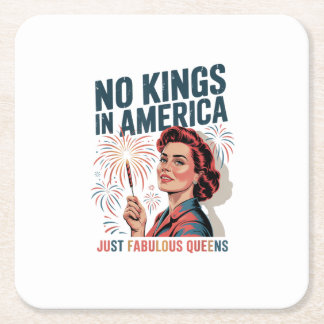 Dessous-de-verre Carré En Papier No Kings In America Fabulous Queens Pride 2025 Des