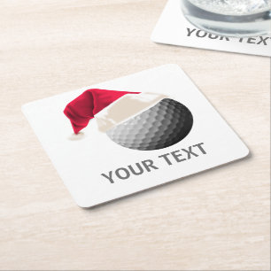 Dessous-de-verre Carré En Papier noël de golf