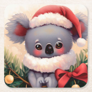 Dessous-de-verre Carré En Papier Noël Koala 4