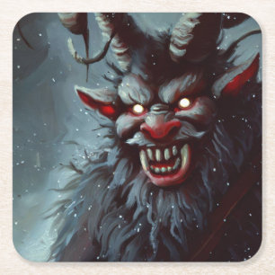 Dessous-de-verre Carré En Papier Noël Krampus 2
