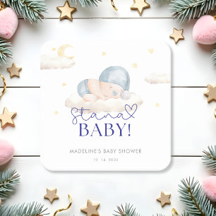 Dessous-de-verre Carré En Papier Noël Père Noël Baby Boy Douche