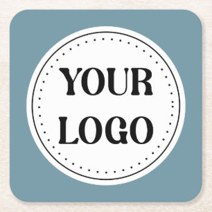 Dessous-de-verre Carré En Papier Noir professionnel minimaliste moderne