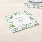 Nom élégant Aquarelle Rustique Mariage de verdure