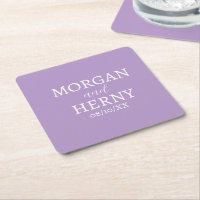 NOM PERSONNALISÉ STYLE MODERNE MARIAGE LILAS CLAIR