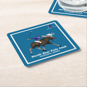 Dessous-de-verre Carré En Papier North Star Moose Polo Club
