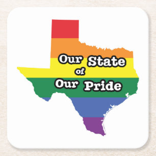 Dessous-de-verre Carré En Papier Notre État de notre fierté  Texas