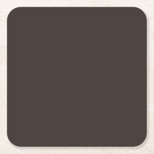 Dessous-de-verre Carré En Papier Noyer solide, Brown,