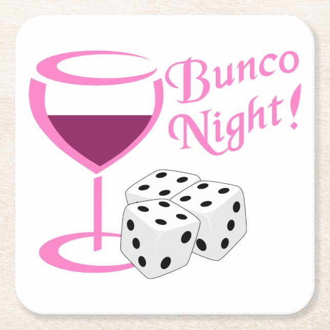 Dessous-de-verre Carré En Papier Nuit Bunco (Devant)