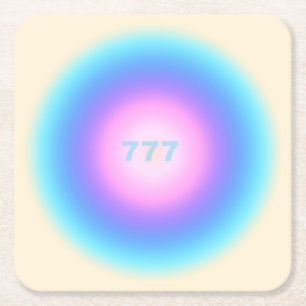 Dessous-de-verre Carré En Papier Numéros d'ange 777 - Bonne fortune