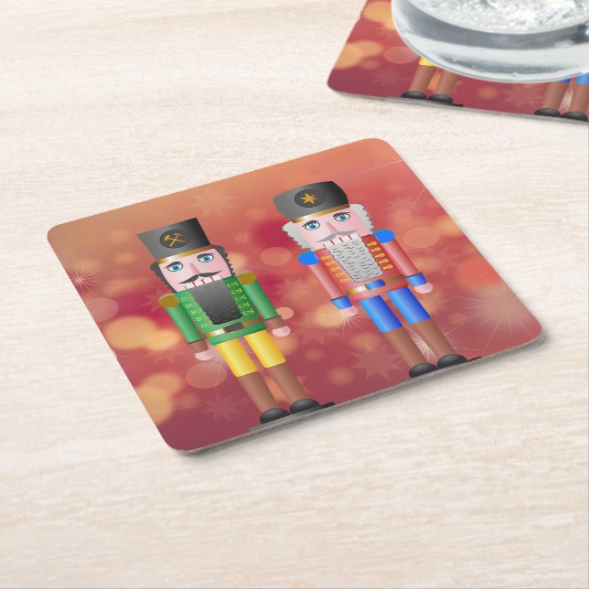 Dessous-de-verre Carré En Papier Nutcrackers (Incliné)