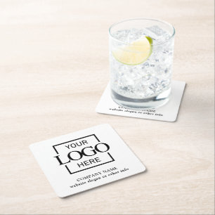 Dessous-de-verre Carré En Papier Objets promotionnels personnalisés avec logo d'ent