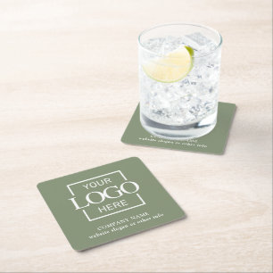 Dessous-de-verre Carré En Papier Objets promotionnels personnalisés avec logo d'ent