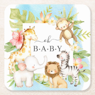 Dessous-de-verre Carré En Papier Oh Baby Jungle
