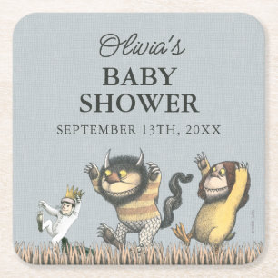 Dessous-de-verre Carré En Papier Oh Boy! Que le chah sauvage commence Baby Shower