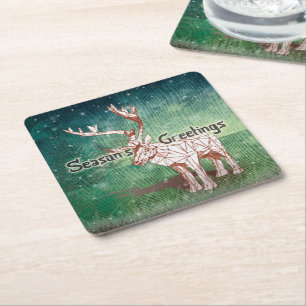 Dessous-de-verre Carré En Papier Oh My Deer~ Joyeux Noël !   Dessous de verre de bo