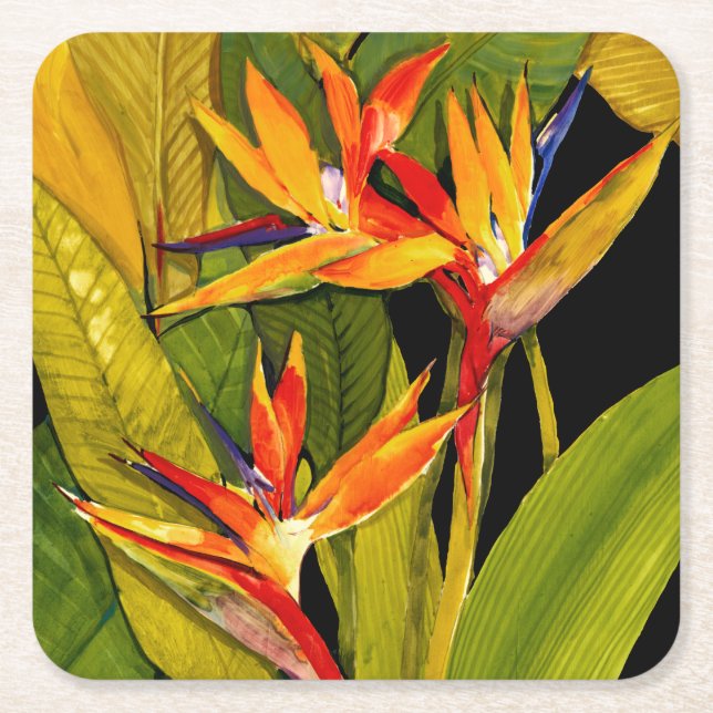 Dessous-de-verre Carré En Papier Oiseau du paradis (Devant)