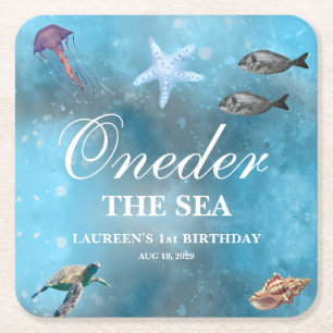 Dessous-de-verre Carré En Papier Oneder The Sea 1er Anniversaire