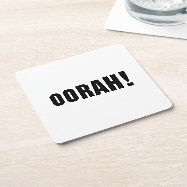 DESSOUS-DE-VERRE CARRÉ EN PAPIER OORAH ! (Incliné)